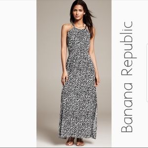 Banana Republic Black & White Maxi Dress XXSP